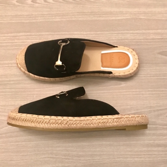 Black Espadrille Loafer Mule - Picture 3 of 3